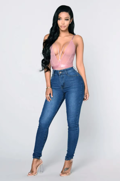 High waist elastic new style girls lady women jeans butt lift slim fit jeans pencil pants skinny denim jeans